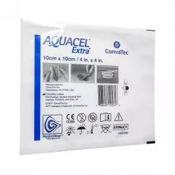 Аквасель (Aquacel Ag Extra) с серебром Экстра Гидрофайбер повязка 10х10см №1 в Уфе и области фото